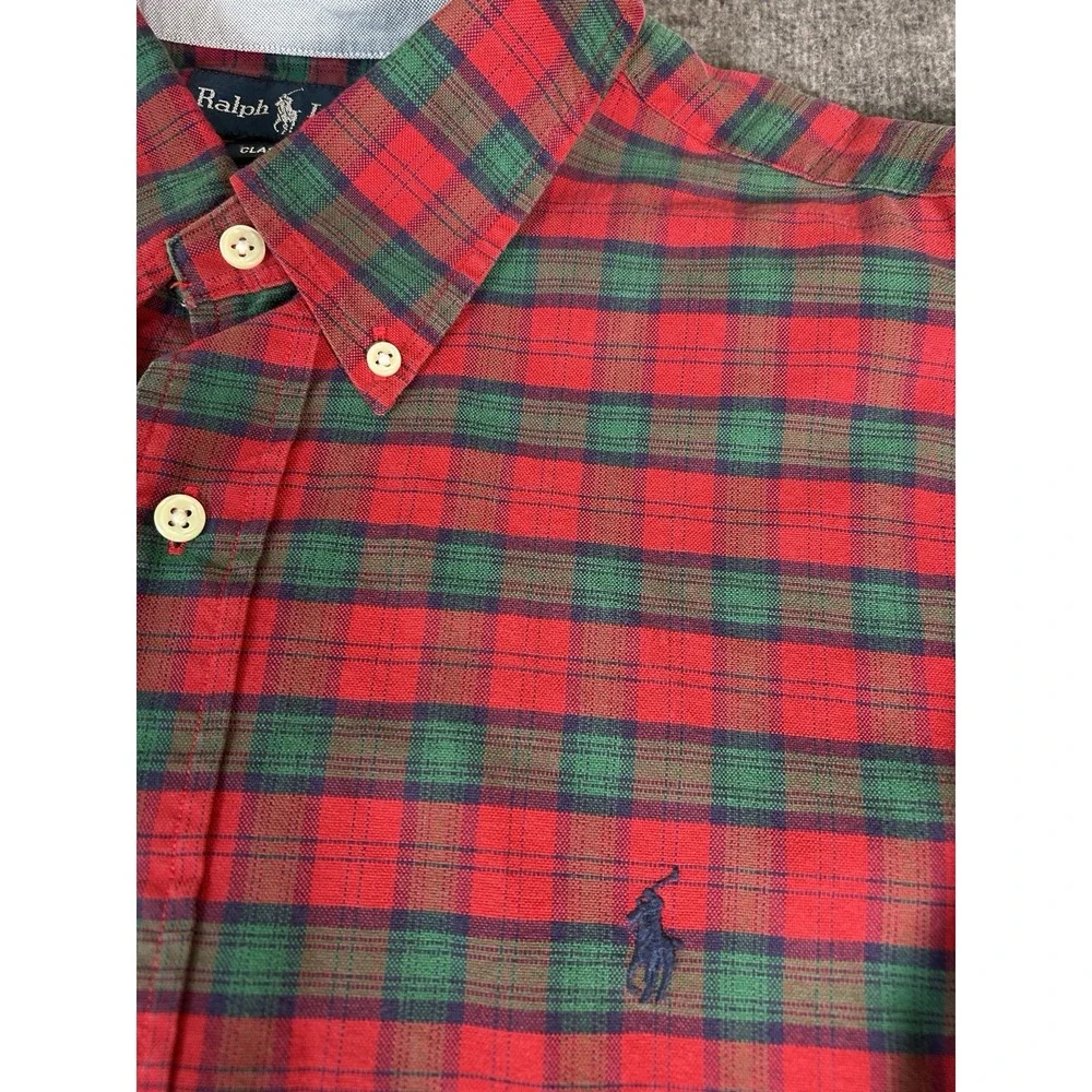 Polo Ralph Lauren Shirt Xl Multi Plaid Multi Color Classic Fit Long Sleeve‎